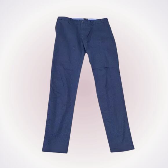 Lufian slim fit blue pants trousers | Sz 34 SEE MEASUREMENTS - Picture 1 of 7